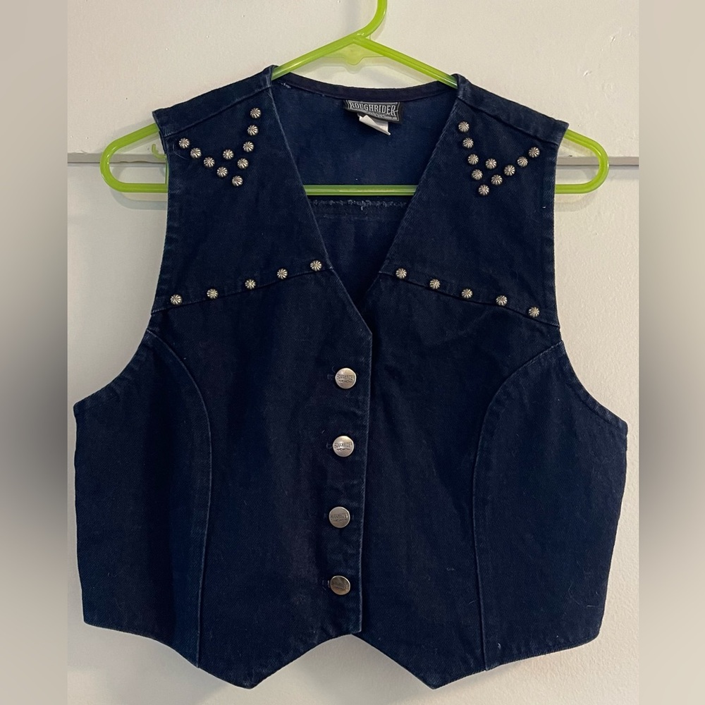 Denim Biker Vest
